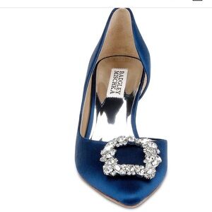 Badgley Mischka Blue Satin Women's Heels